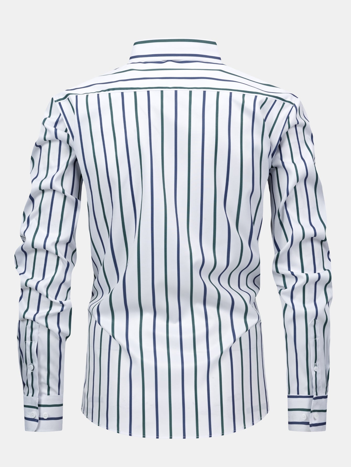 CAMICIA A MANICHE LUNGHE A RIGHE CON BOTTONI