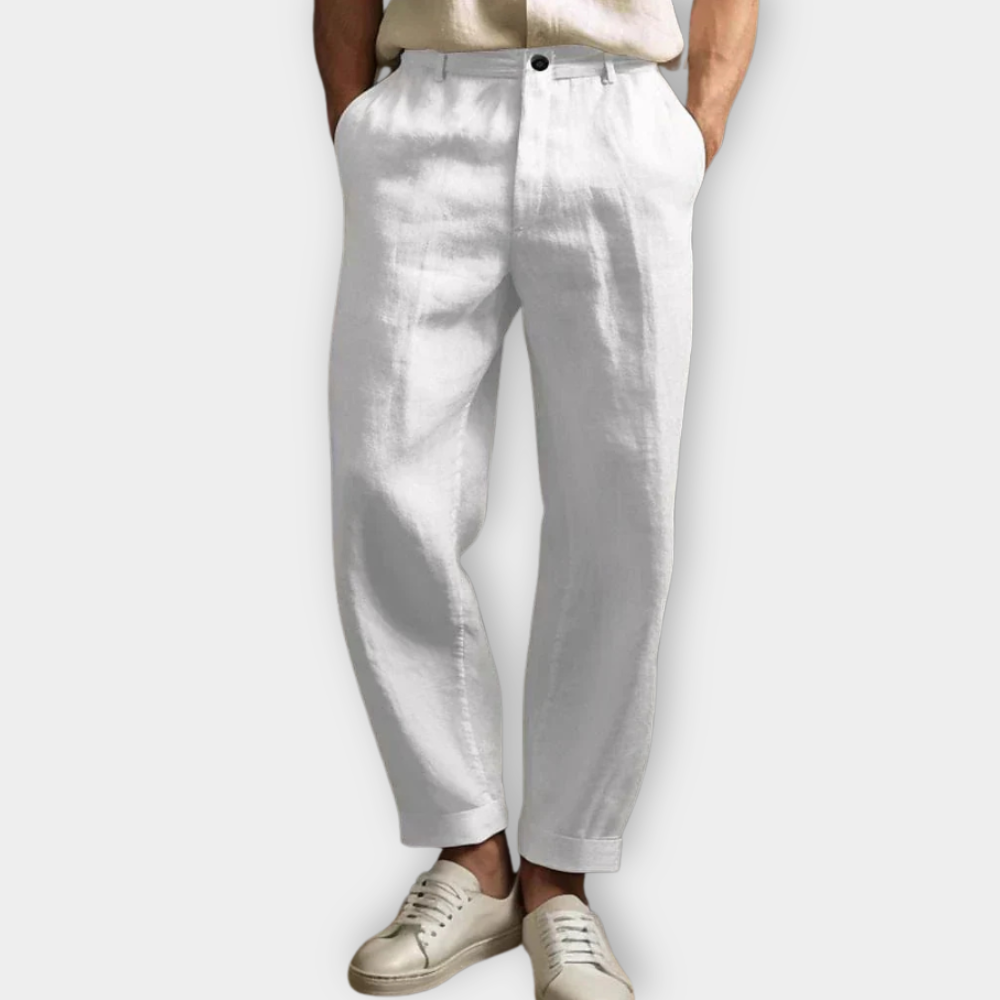PANTALONI DI LUSSO IN LINO ALL'ITALIANA
