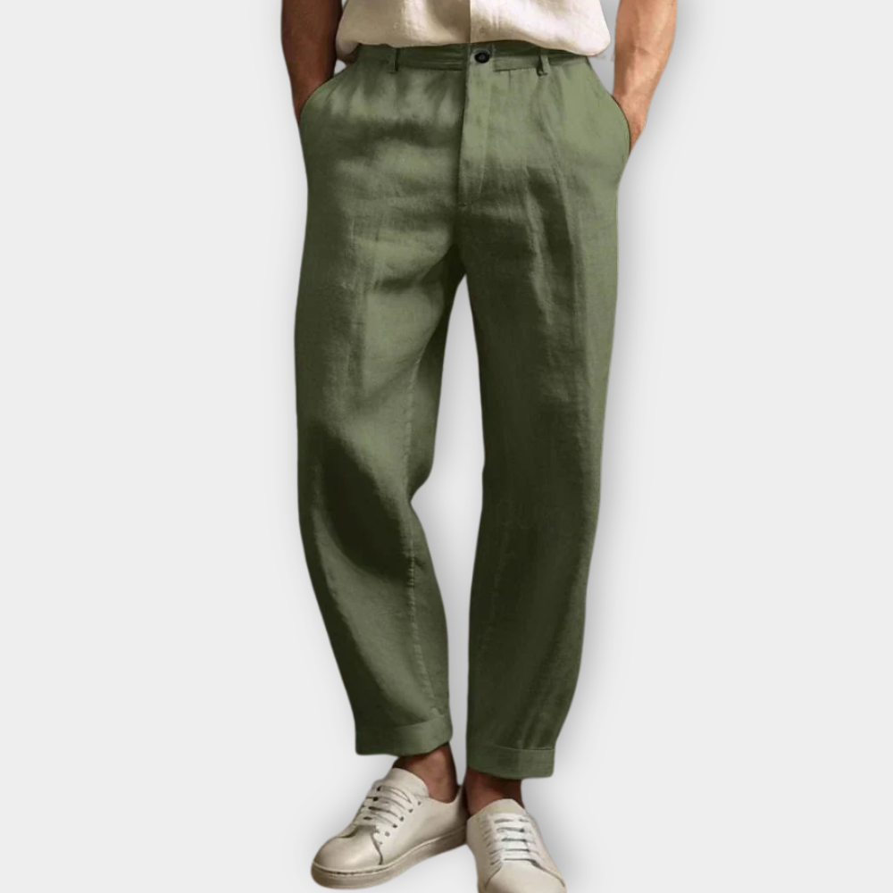 PANTALONI DI LUSSO IN LINO ALL'ITALIANA