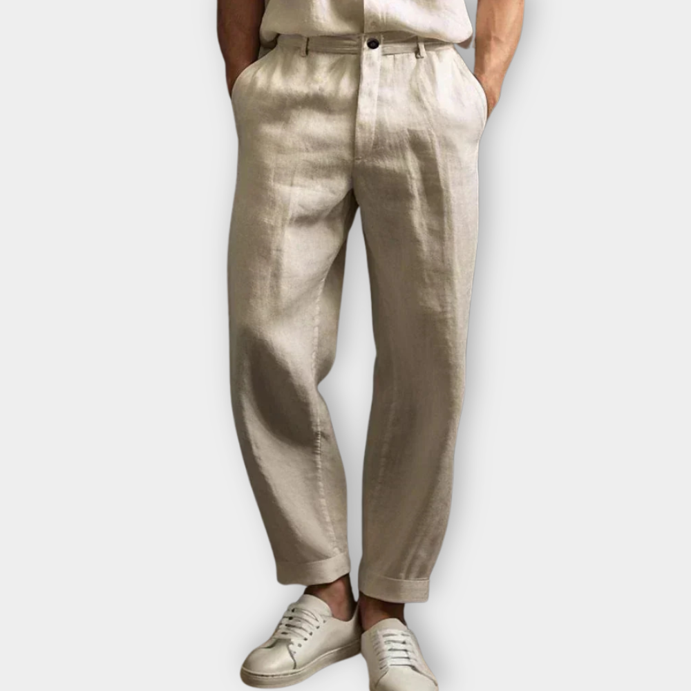 PANTALONI DI LUSSO IN LINO ALL'ITALIANA