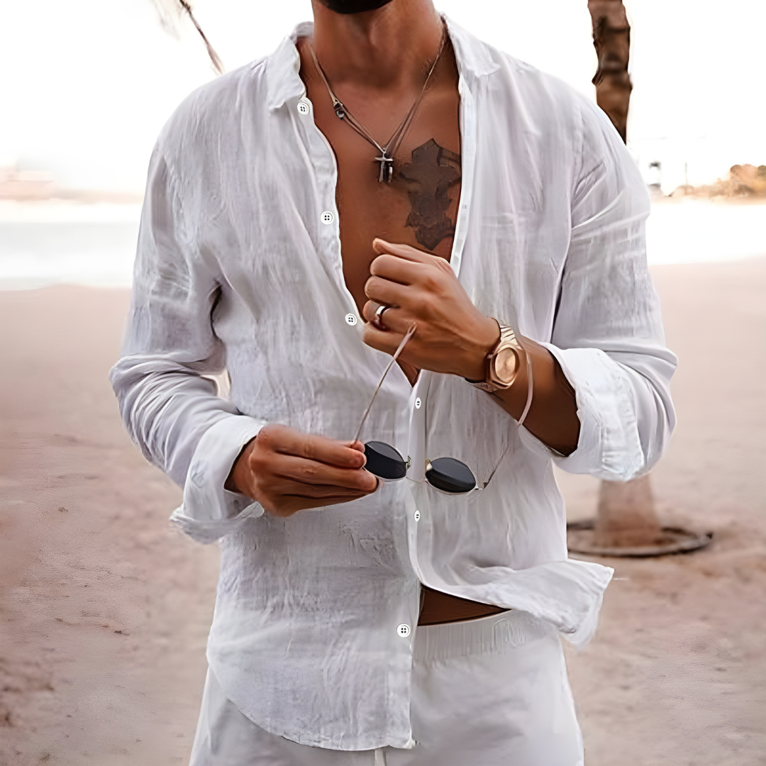 CAMICIA ESTIVA IN COTONE NATURALE