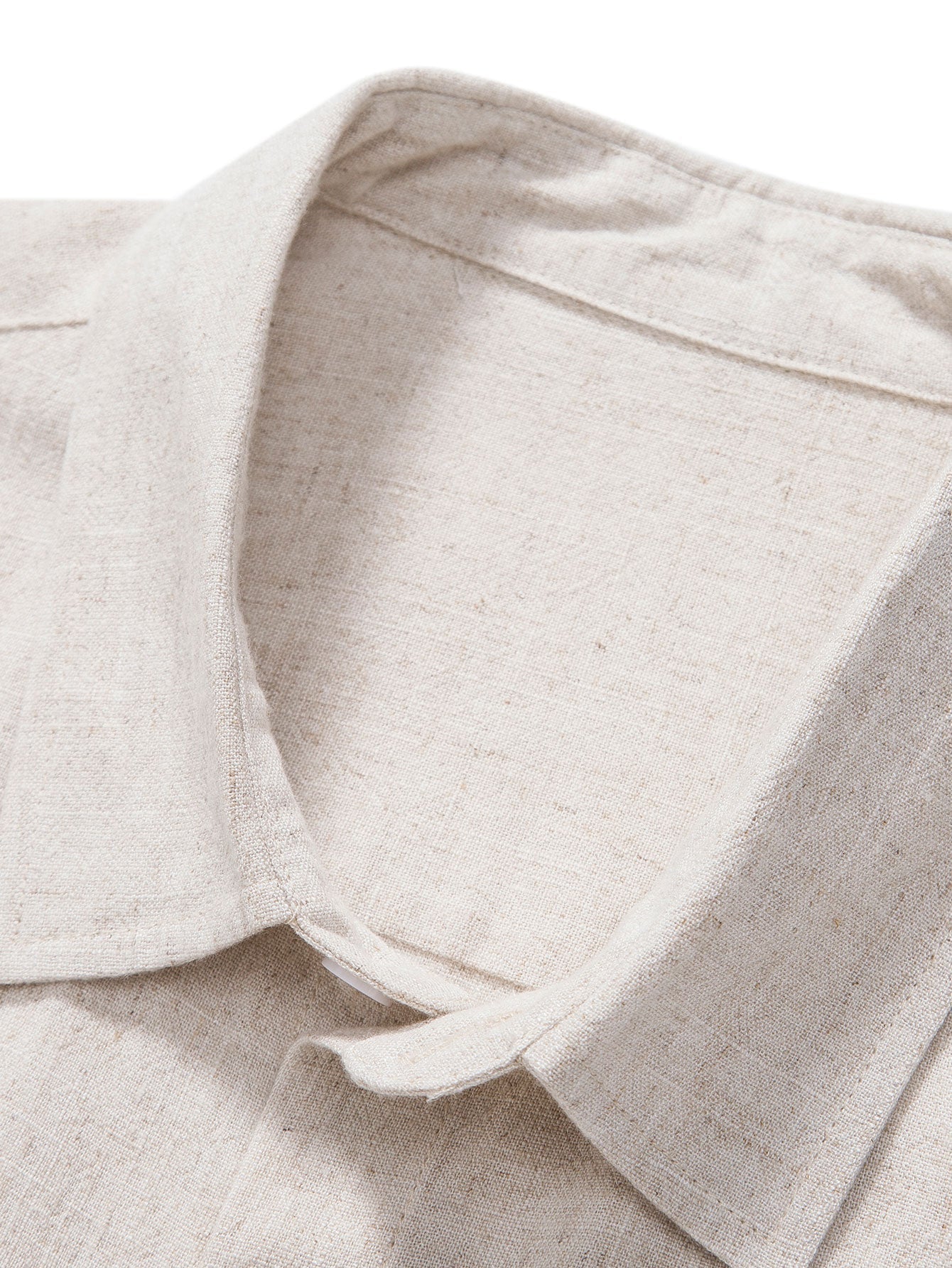CAMICIA IN MISTO LINO E RAYON CON BOTTONI & PANTALONI IN LINO A GAMBA DRITTA