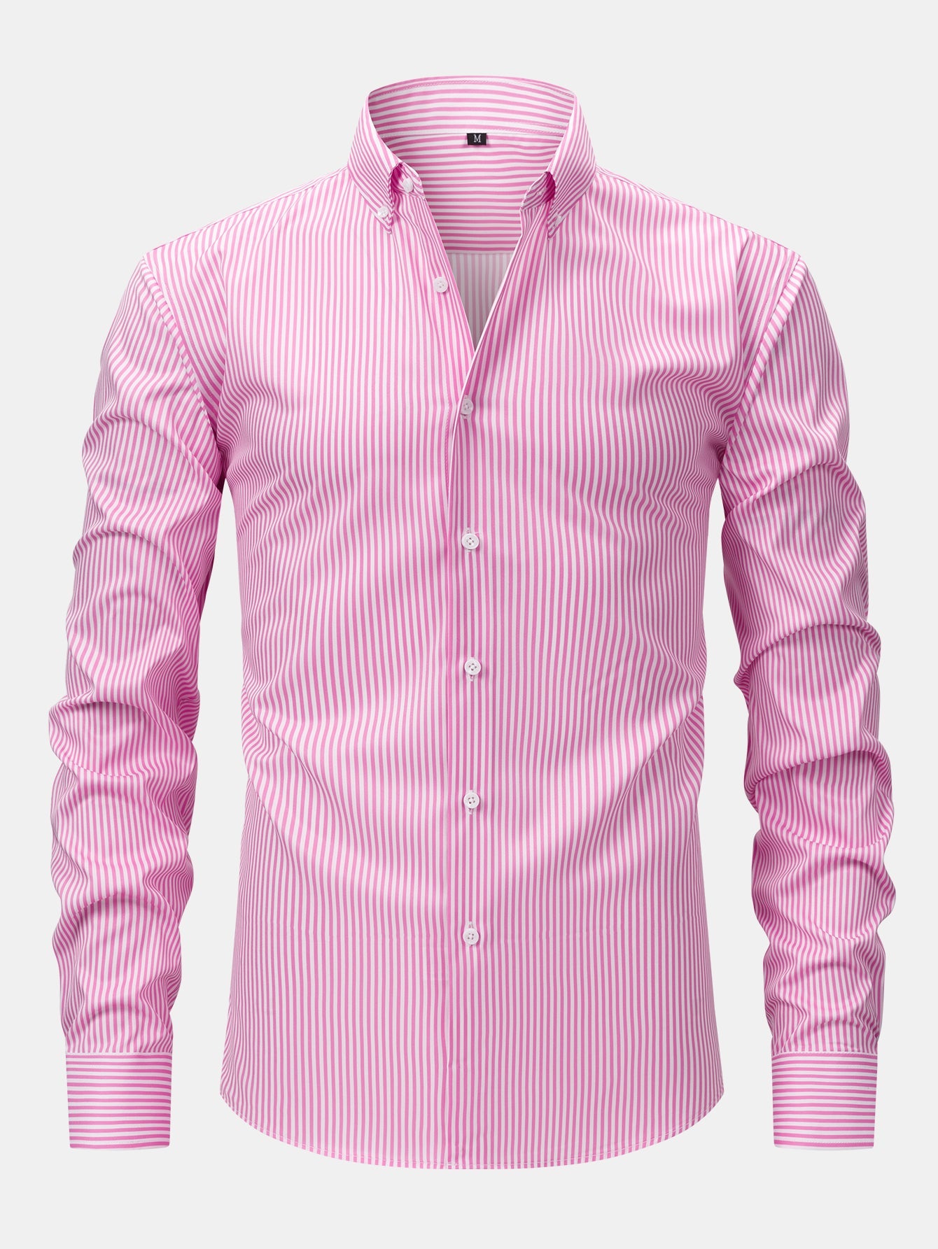 CAMICIA A MANICHE LUNGHE A RIGHE CON BOTTONI & PANTALONI SLIM FIT A GAMBA AFFUSOLATA