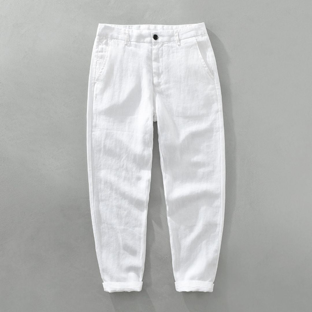ROSSI ROMA | PANTALONI DRITTI IN LINO