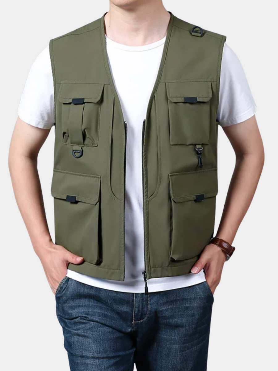 GILET CARGO TRASPIRANTE MULTI-TASCHE