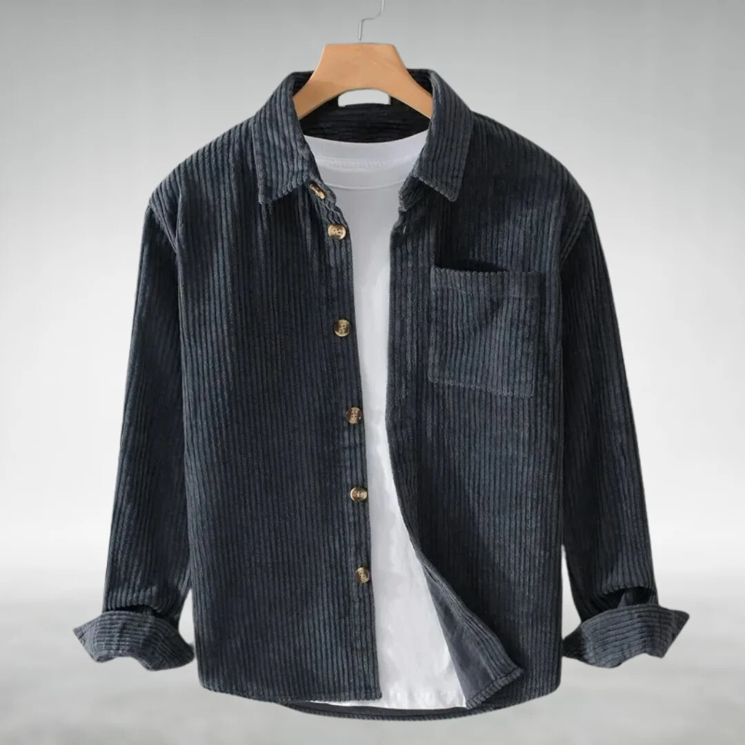DUDLEY | CAMICIA CASUAL IN VELLUTO A COSTE