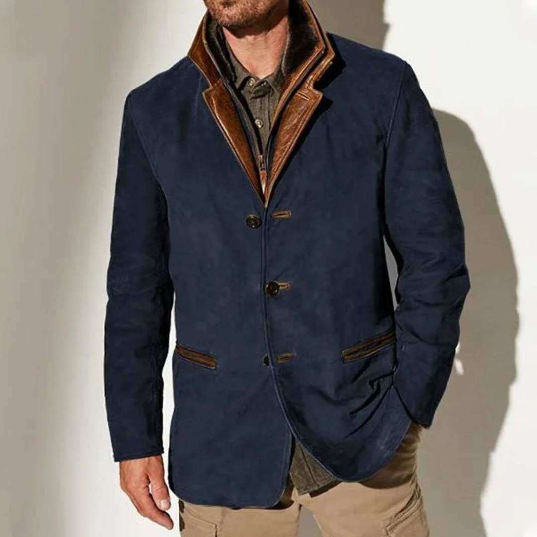 Caius | Giacca Vintage con Collo Dritto