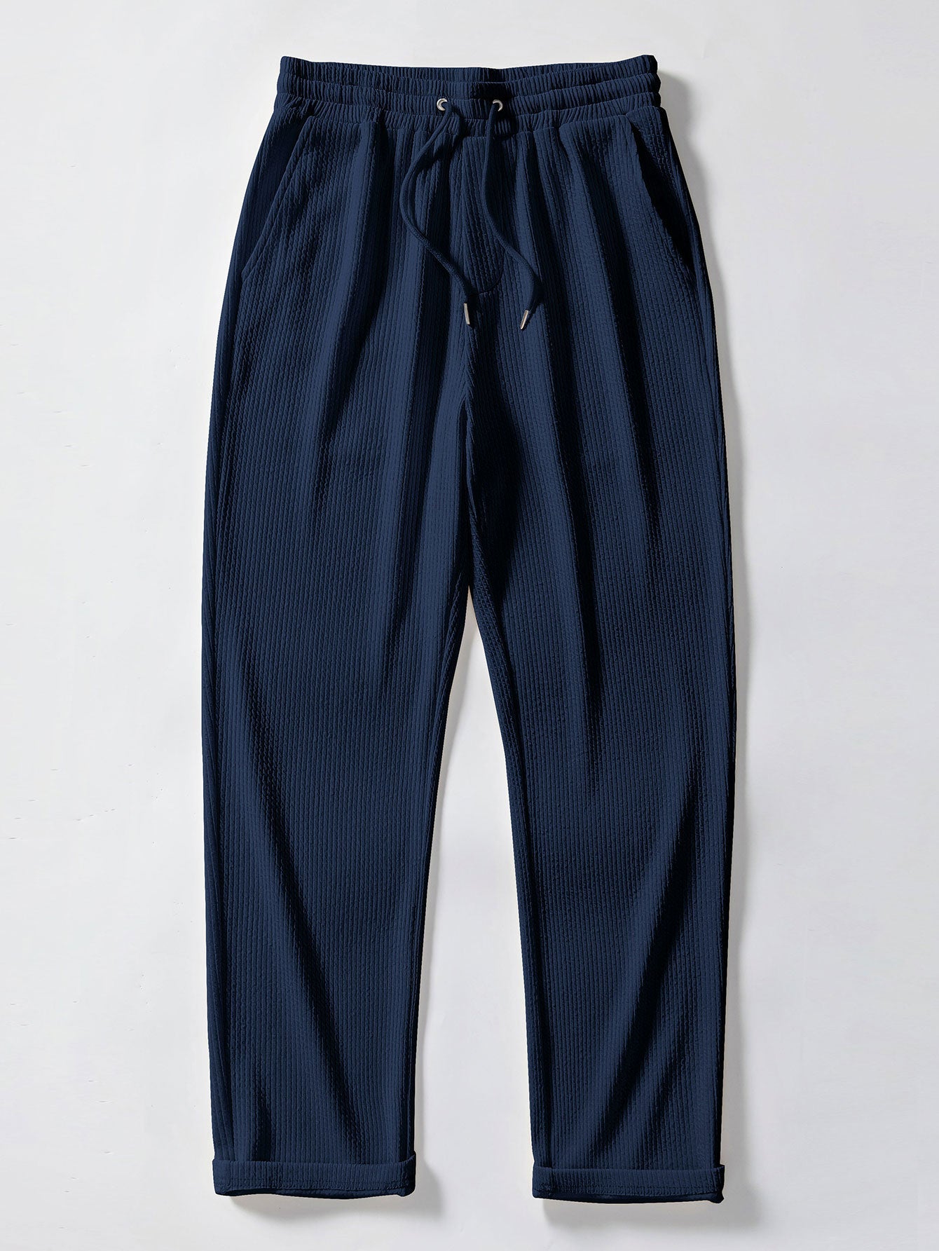 CAMICIA MUSCLE FIT A COSTE CON COLLO ALLA COREANA & PANTALONI A COSTE A GAMBA DRITTA