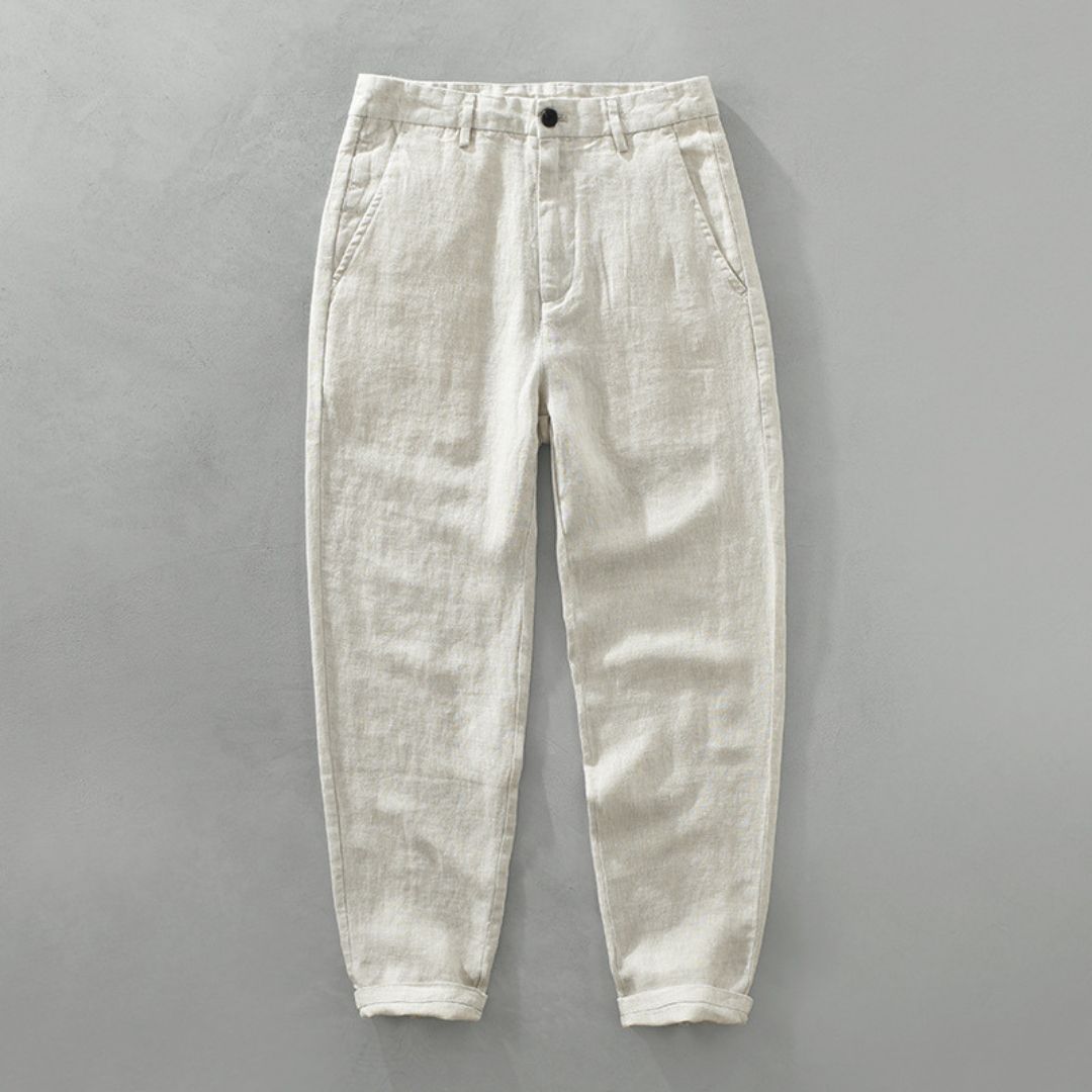 ROSSI ROMA | PANTALONI DRITTI IN LINO