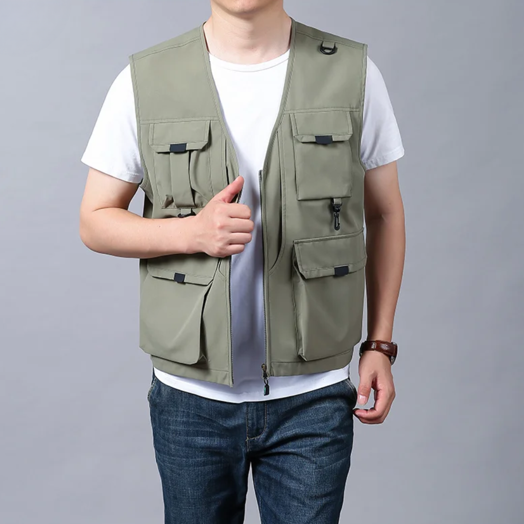 GILET CARGO TRASPIRANTE MULTI-TASCHE