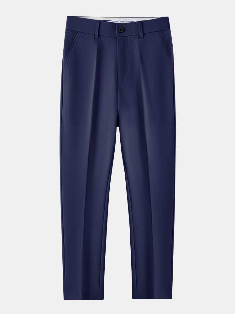 CAMICIA A MANICHE LUNGHE A RIGHE CON BOTTONI & PANTALONI SLIM FIT A GAMBA AFFUSOLATA