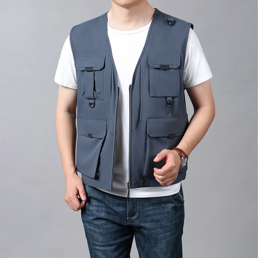 GILET CARGO TRASPIRANTE MULTI-TASCHE