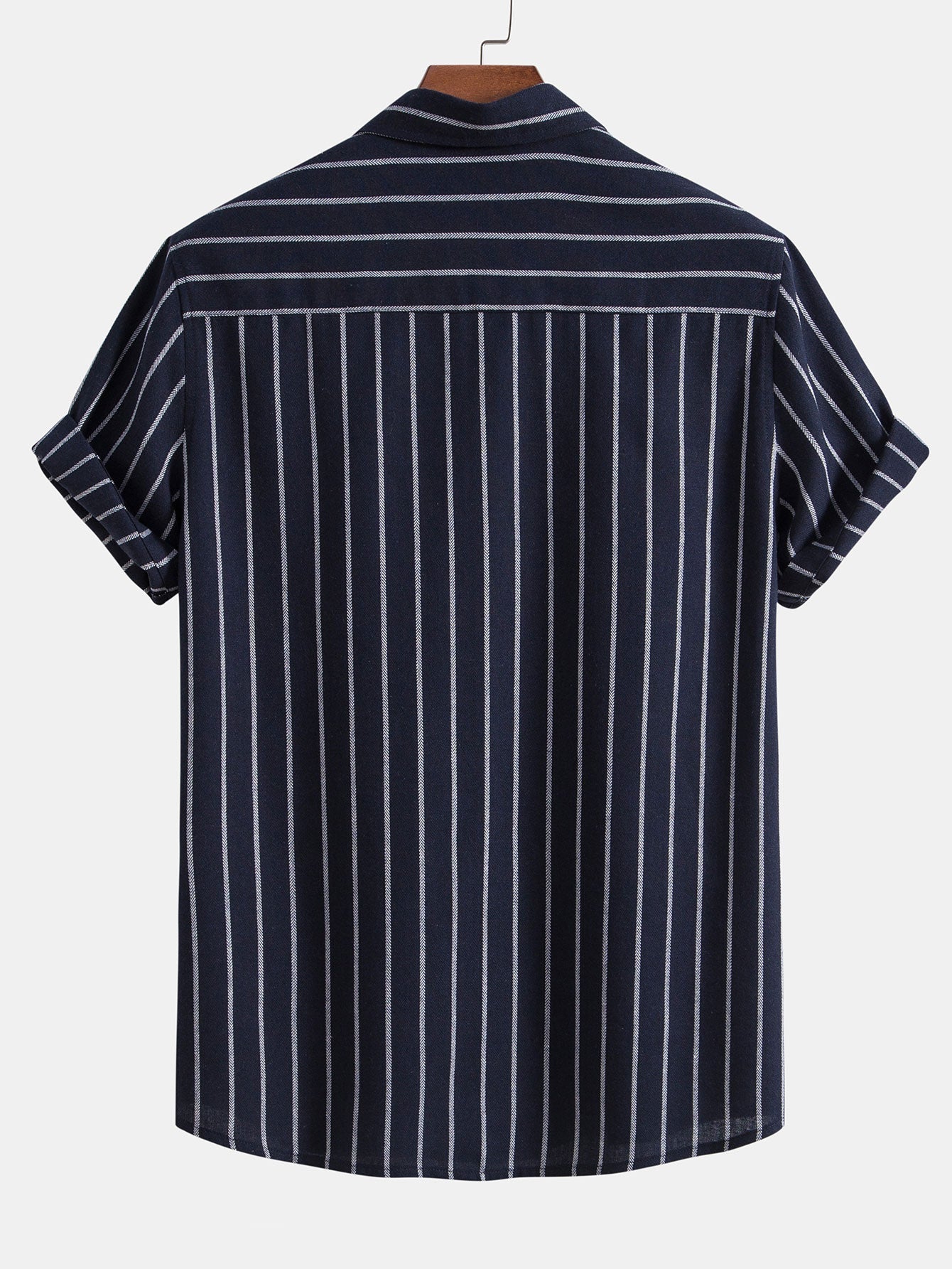 CAMICIA A RIGHE IN MISTO COTONE CON BOTTONI