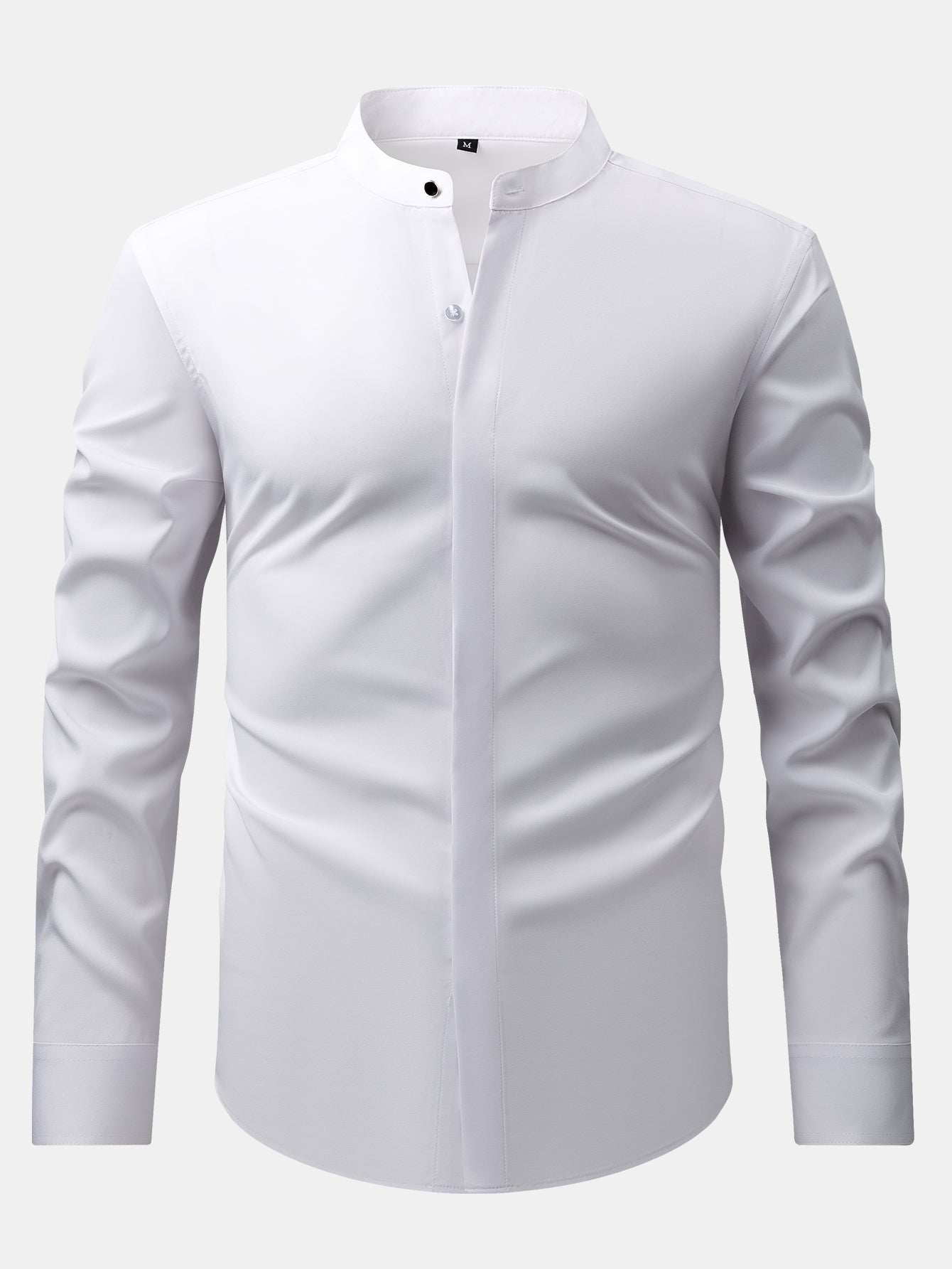 CAMICIA CON COLLETTO RIALZATO & PANTALONI SLIM FIT A GAMBA AFFUSOLATA