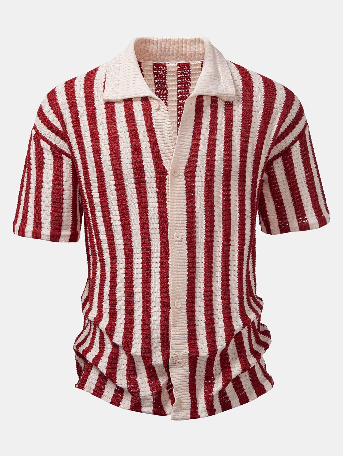 CAMICIA CON SPALLE SCHESE E RIGHE ALL'UNCINETTO & PANTALONI IN LINO CON GAMBA DRITTA