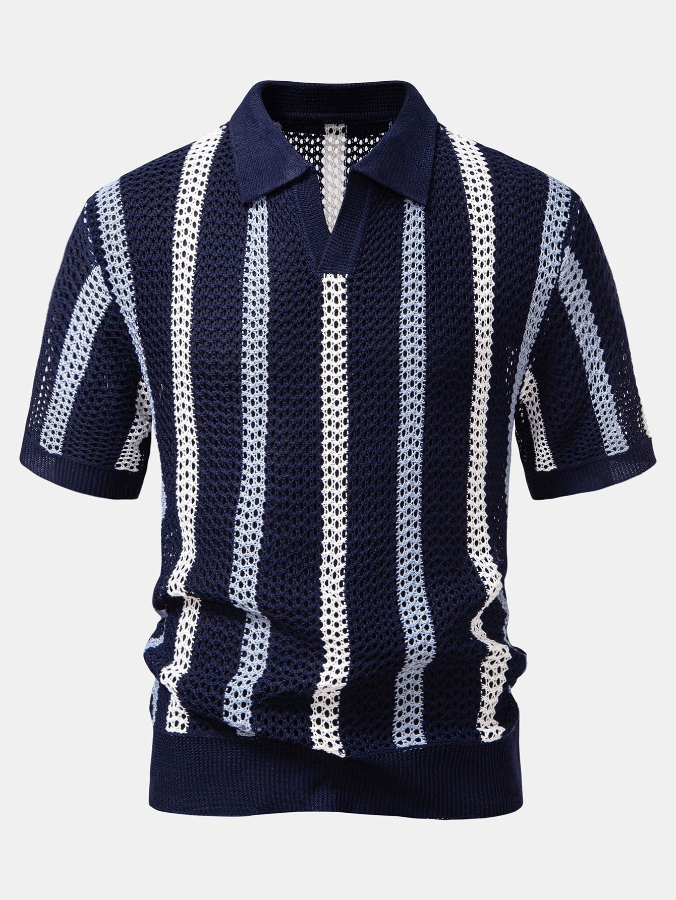 POLO A V ALL'UNCINETTO & PANTALONI IN LINO DRITTI