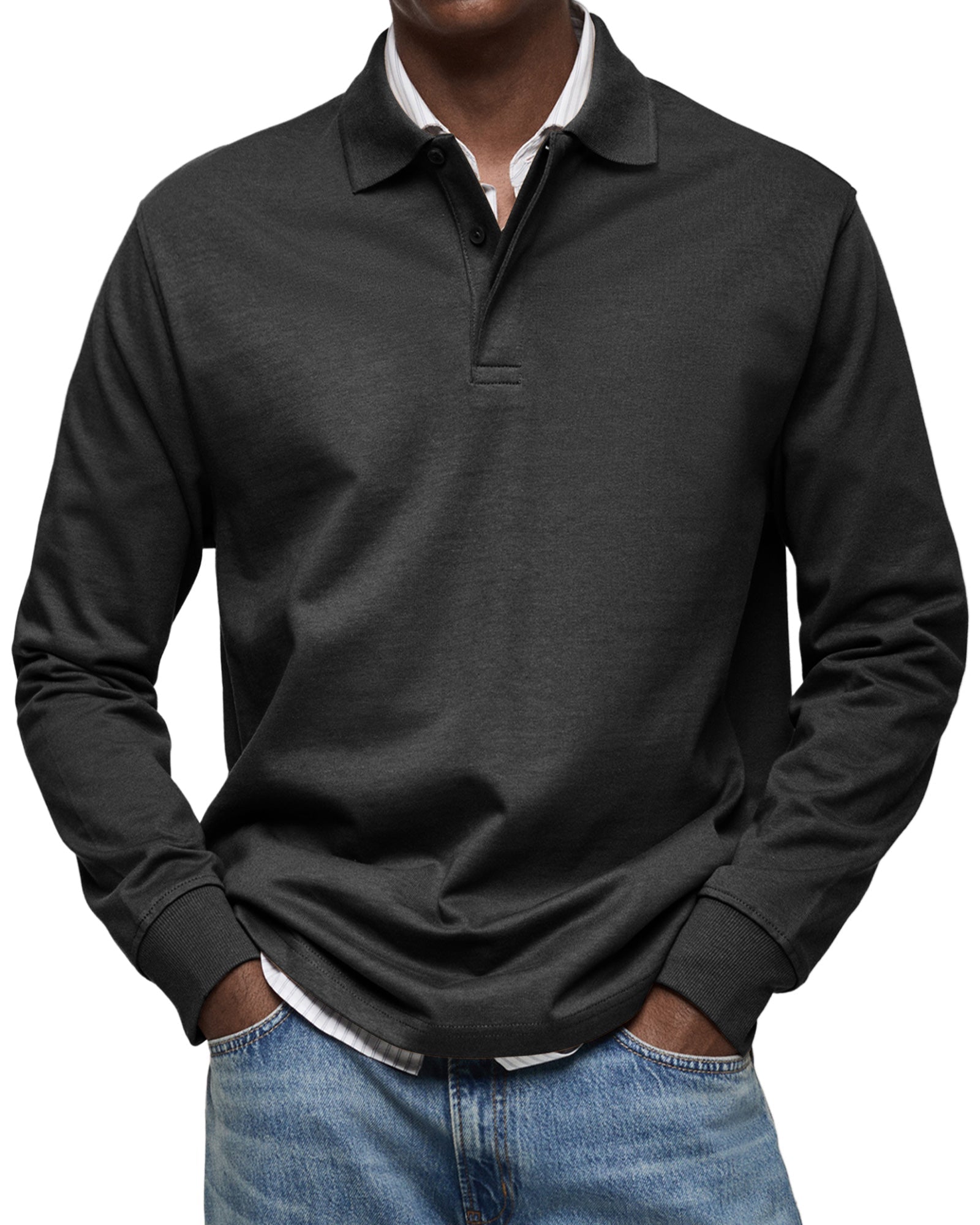 RICCARDO | POLO A MANICHE LUNGHE ELEGANTE