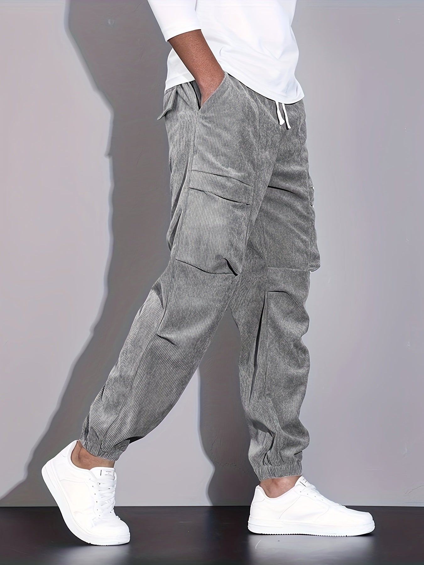 ROSSI ROMA | PANTALONI CARGO IN CORDUROY