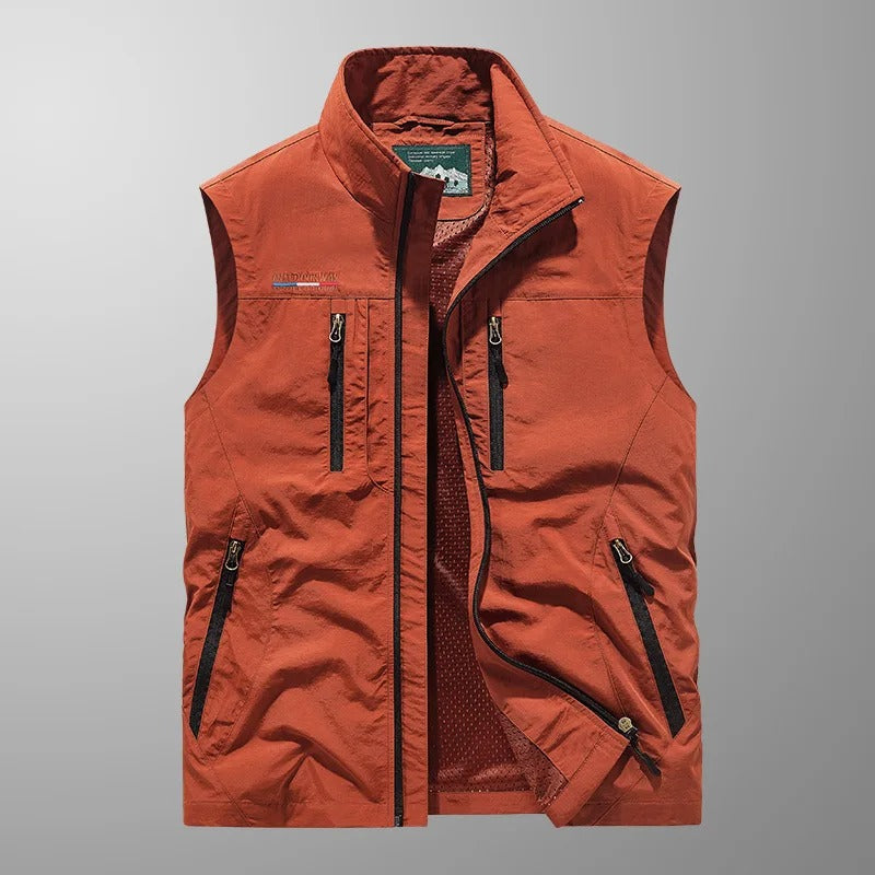 GILBERTO | GILET CARGO TRASPIRANTE CON TASCHE MULTIPLE