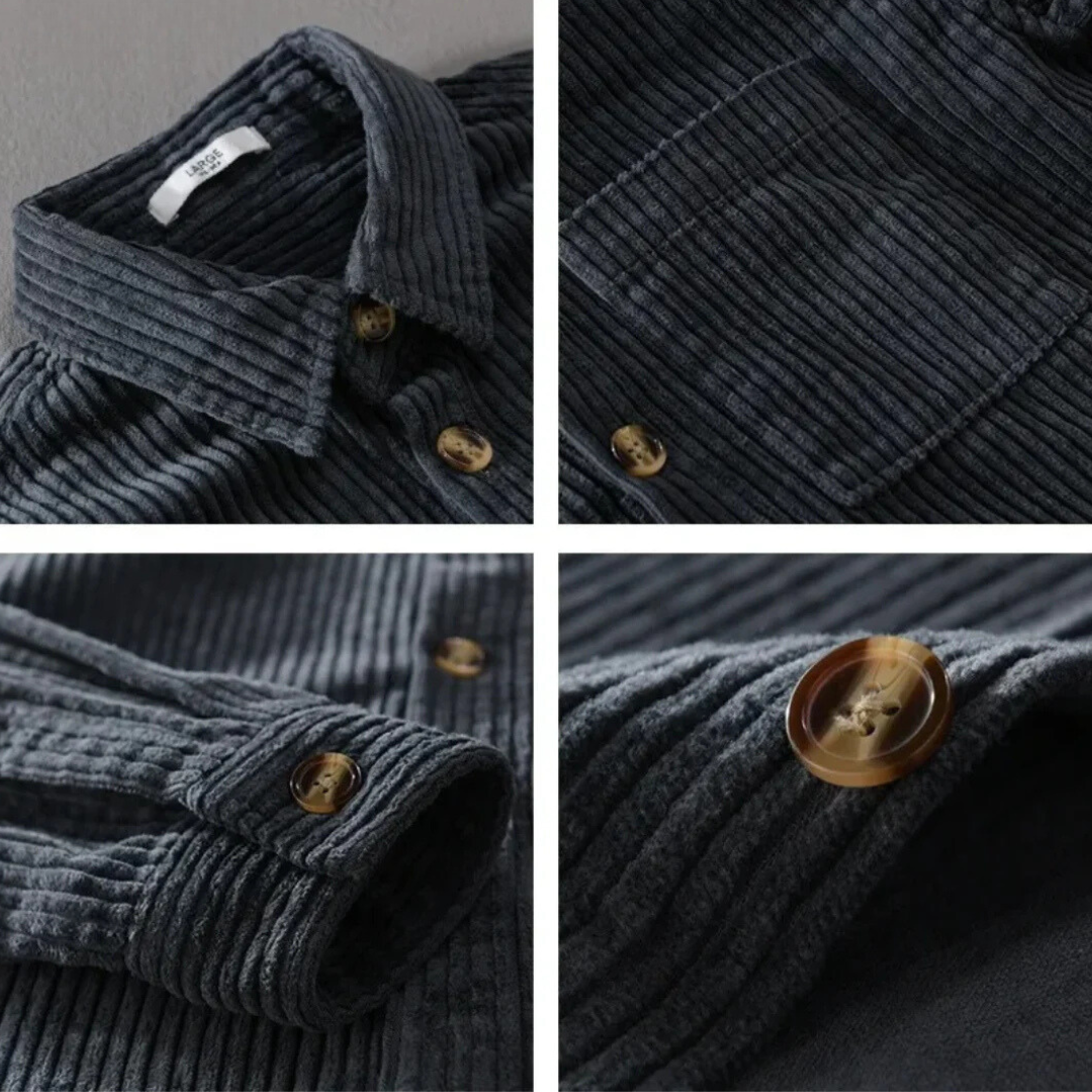 DUDLEY | CAMICIA CASUAL IN VELLUTO A COSTE
