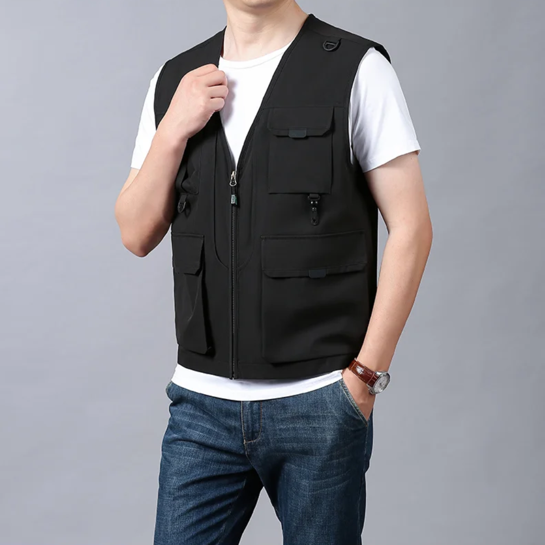 GILET CARGO TRASPIRANTE MULTI-TASCHE