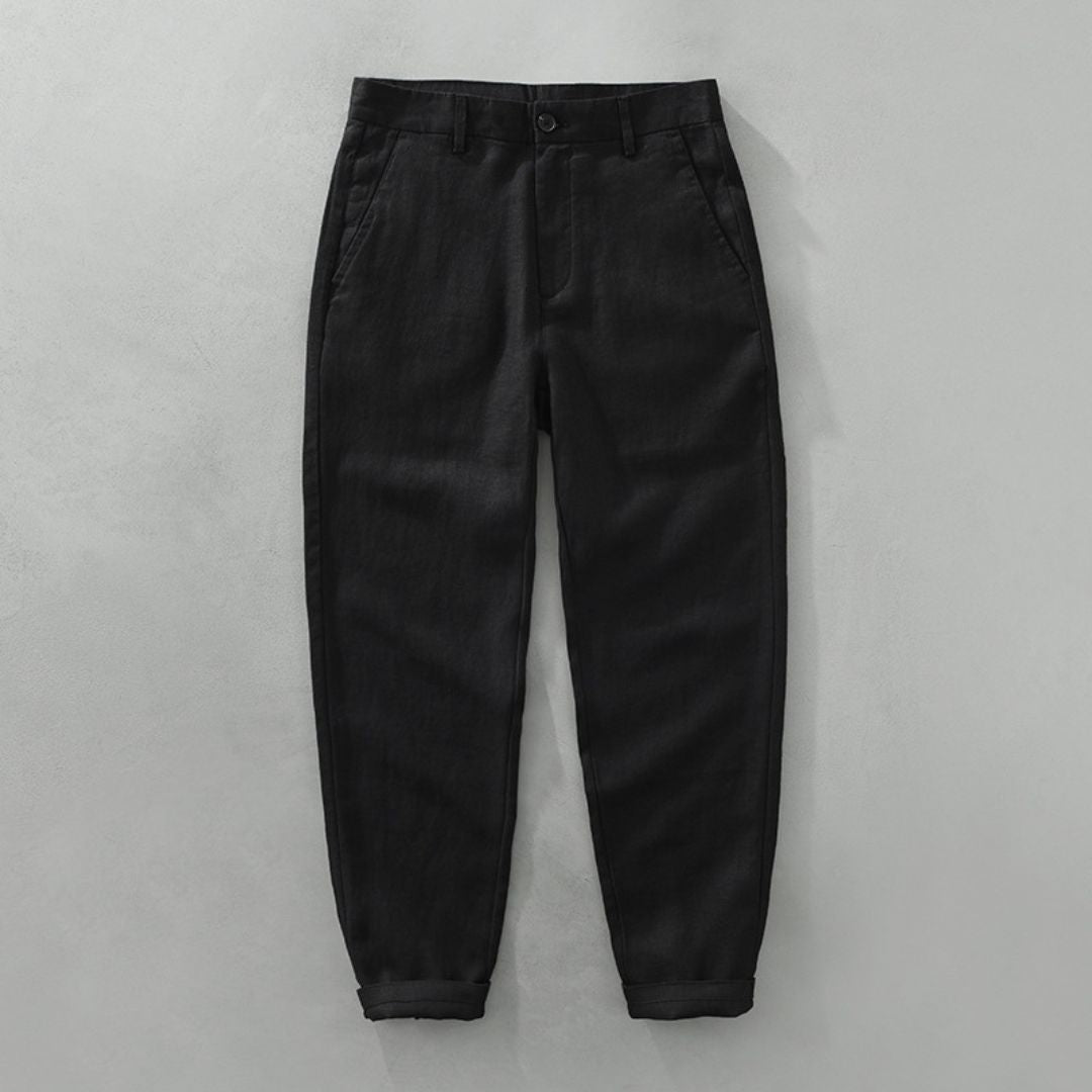 ROSSI ROMA | PANTALONI DRITTI IN LINO