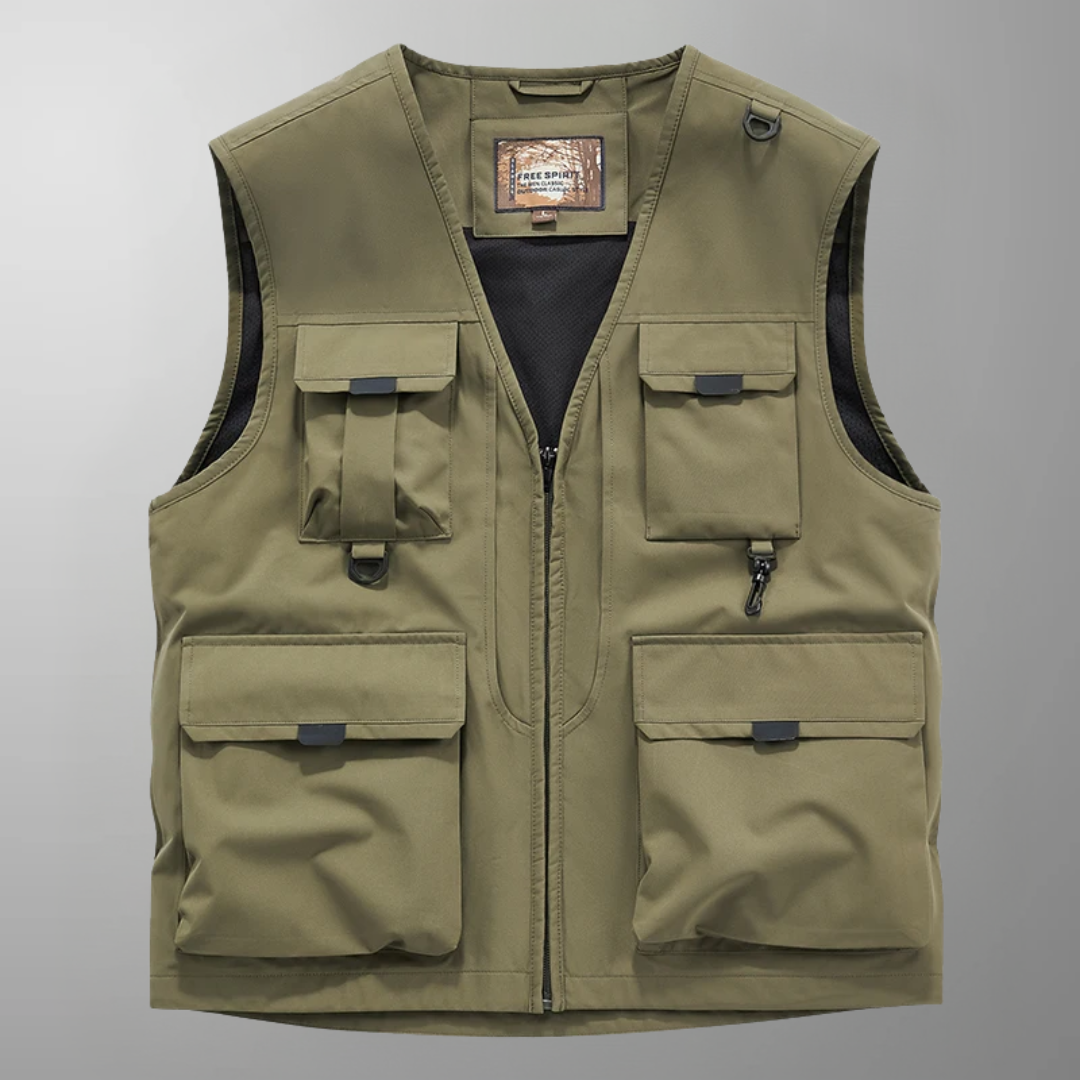 GILET CARGO TRASPIRANTE MULTI-TASCHE