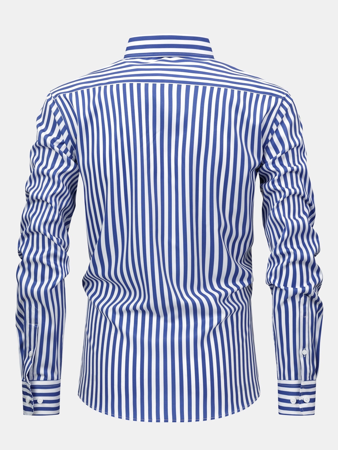 CAMICIA A MANICHE LUNGHE A RIGHE CON BOTTONI & PANTALONI SLIM FIT A GAMBA AFFUSOLATA