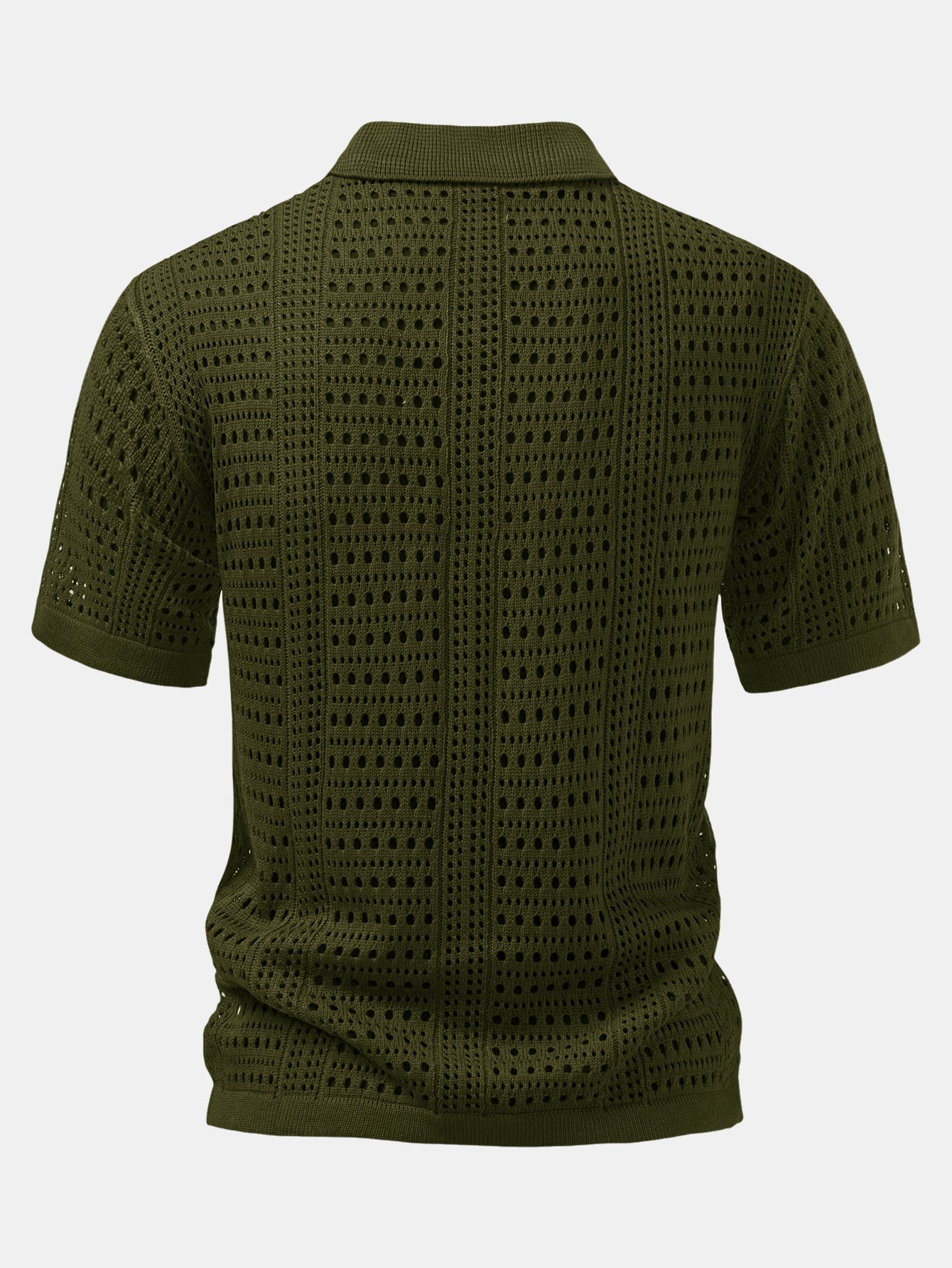 POLO A V IN CROCHET & PANTALONI IN LINO CON GAMBA DRITTA