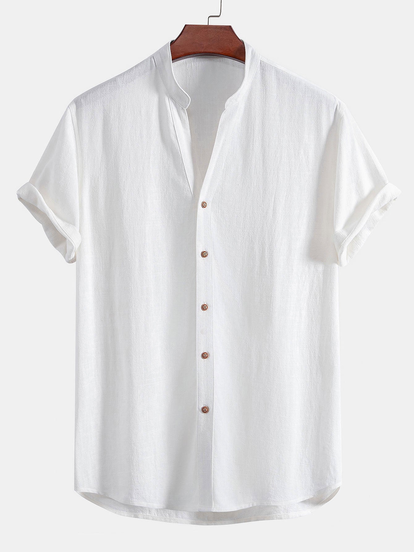 CAMICIA IN LINO E RAYON CON SCOLLO A V & PANTALONI IN LINO A GAMBA DRITTA