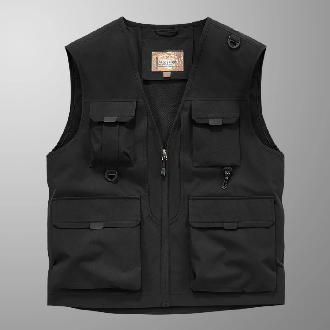 GILET CARGO TRASPIRANTE MULTI-TASCHE