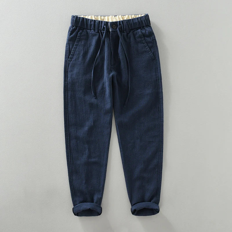 PANTALONI IN COTONE-LINO