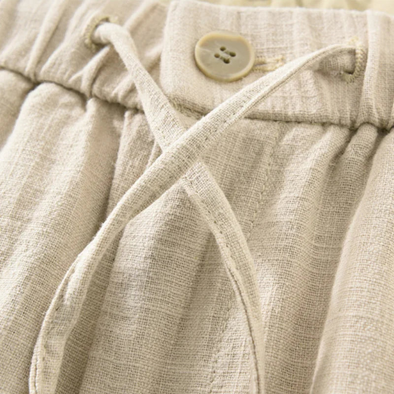 PANTALONI IN COTONE-LINO