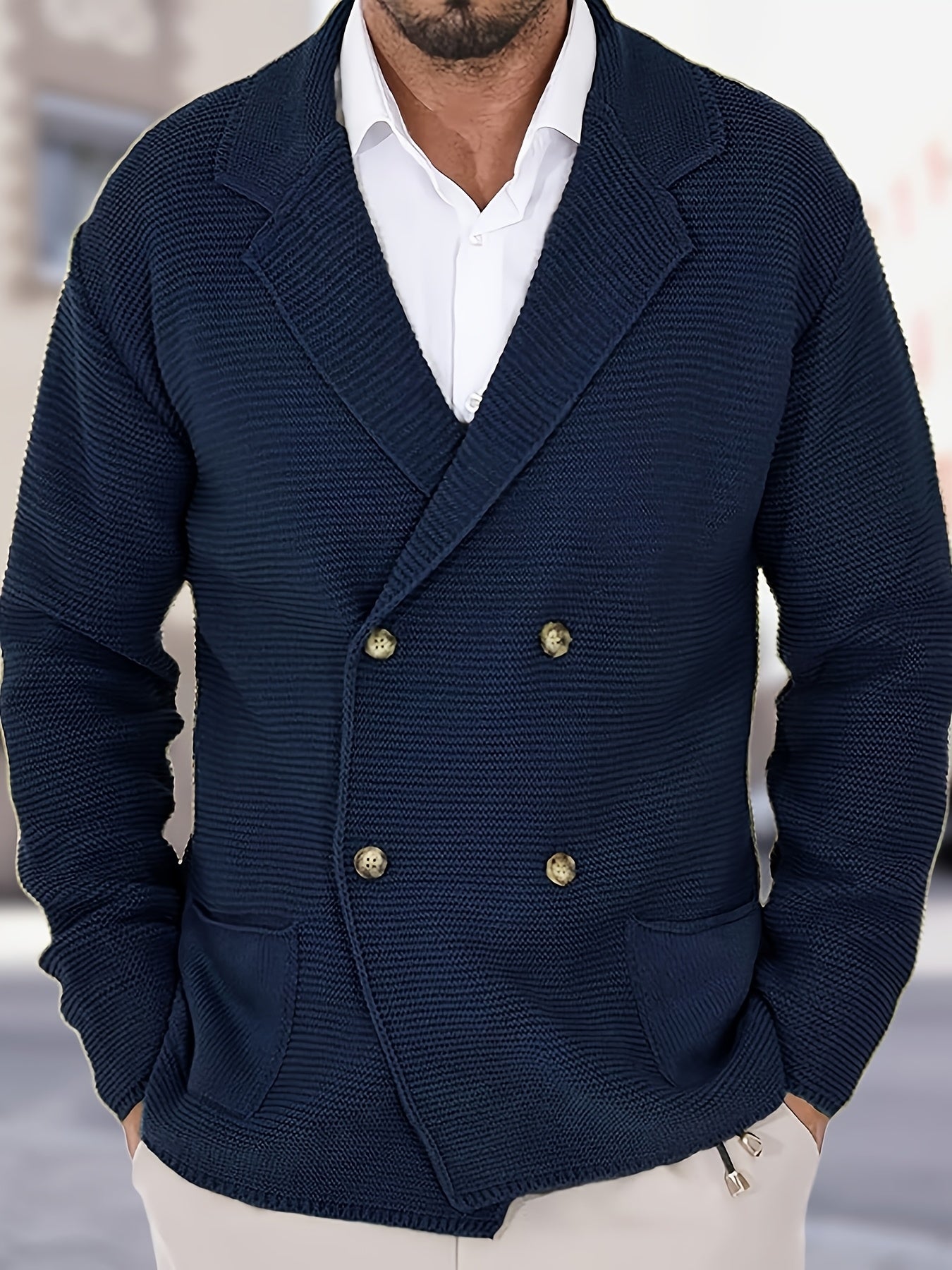 ROSSI ROMA | CARDIGAN ELEGANTE IN MAGLIA DA UOMO