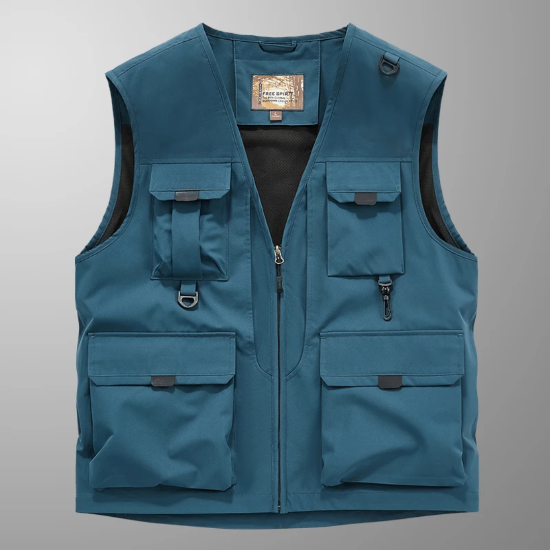 GILET CARGO TRASPIRANTE MULTI-TASCHE