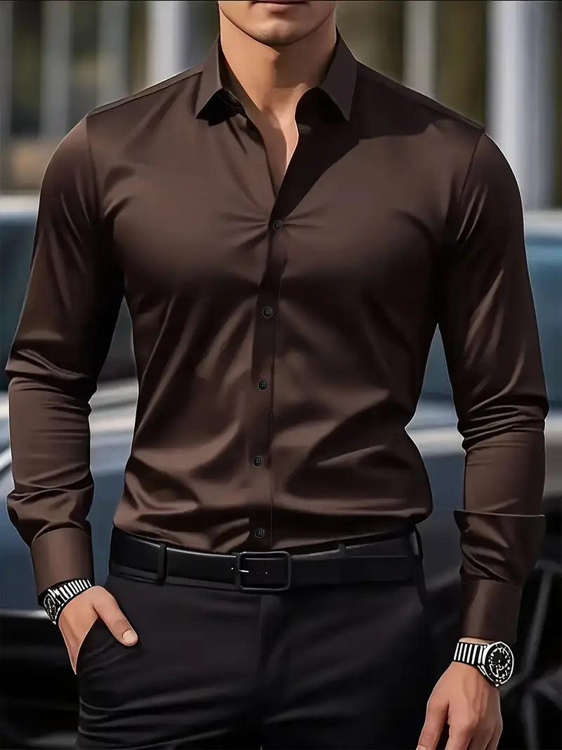ROSSI ROMA™ | CAMICIA TRASPIRANTE A MANICHE LUNGHE