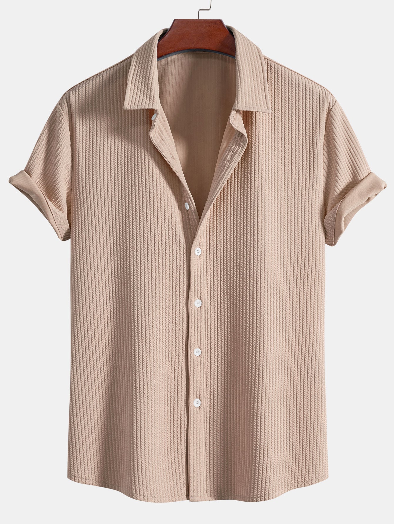 CAMICIA MUSCLE FIT A COSTE CON BOTTONI