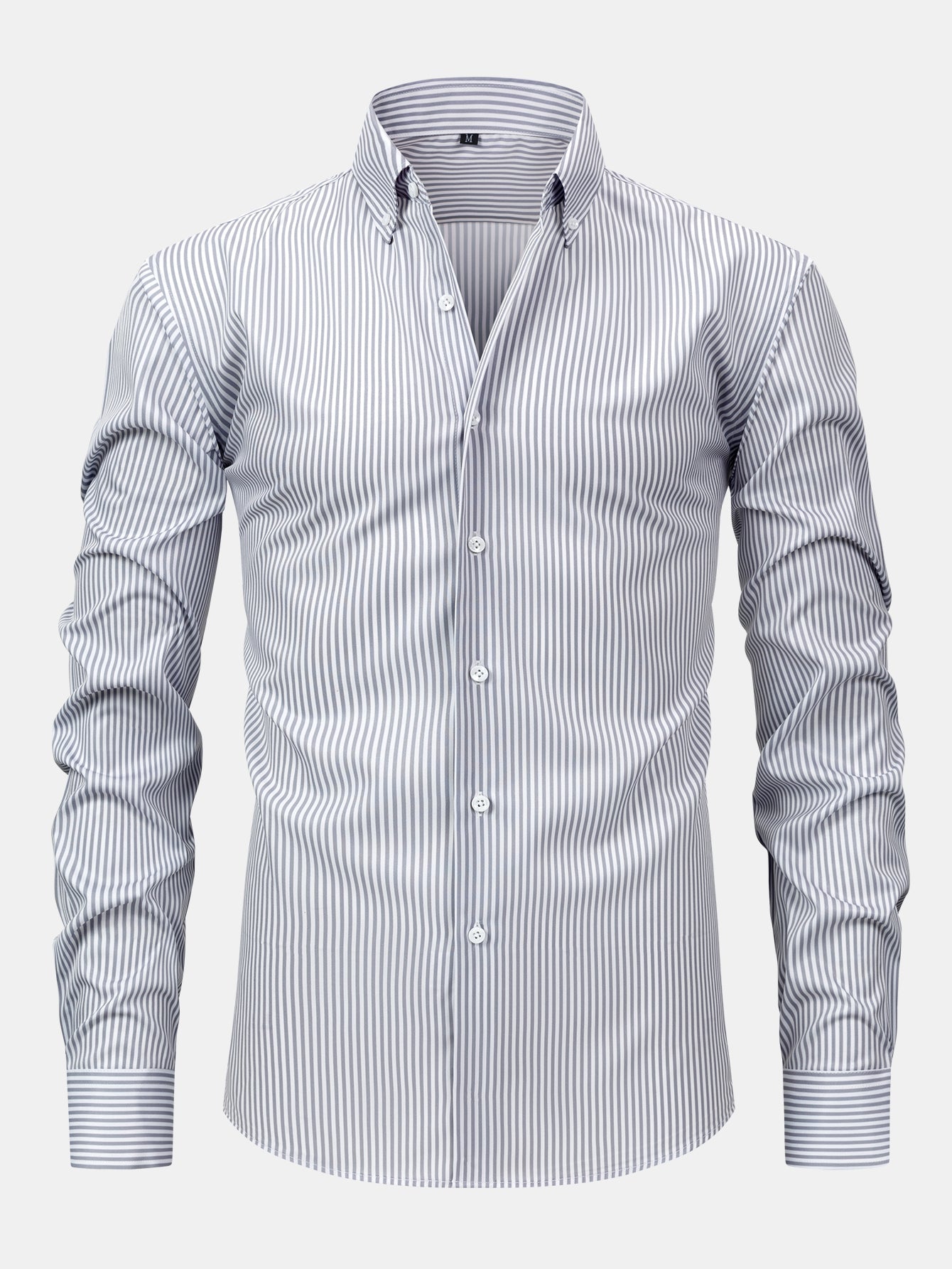 CAMICIA A MANICHE LUNGHE A RIGHE CON BOTTONI