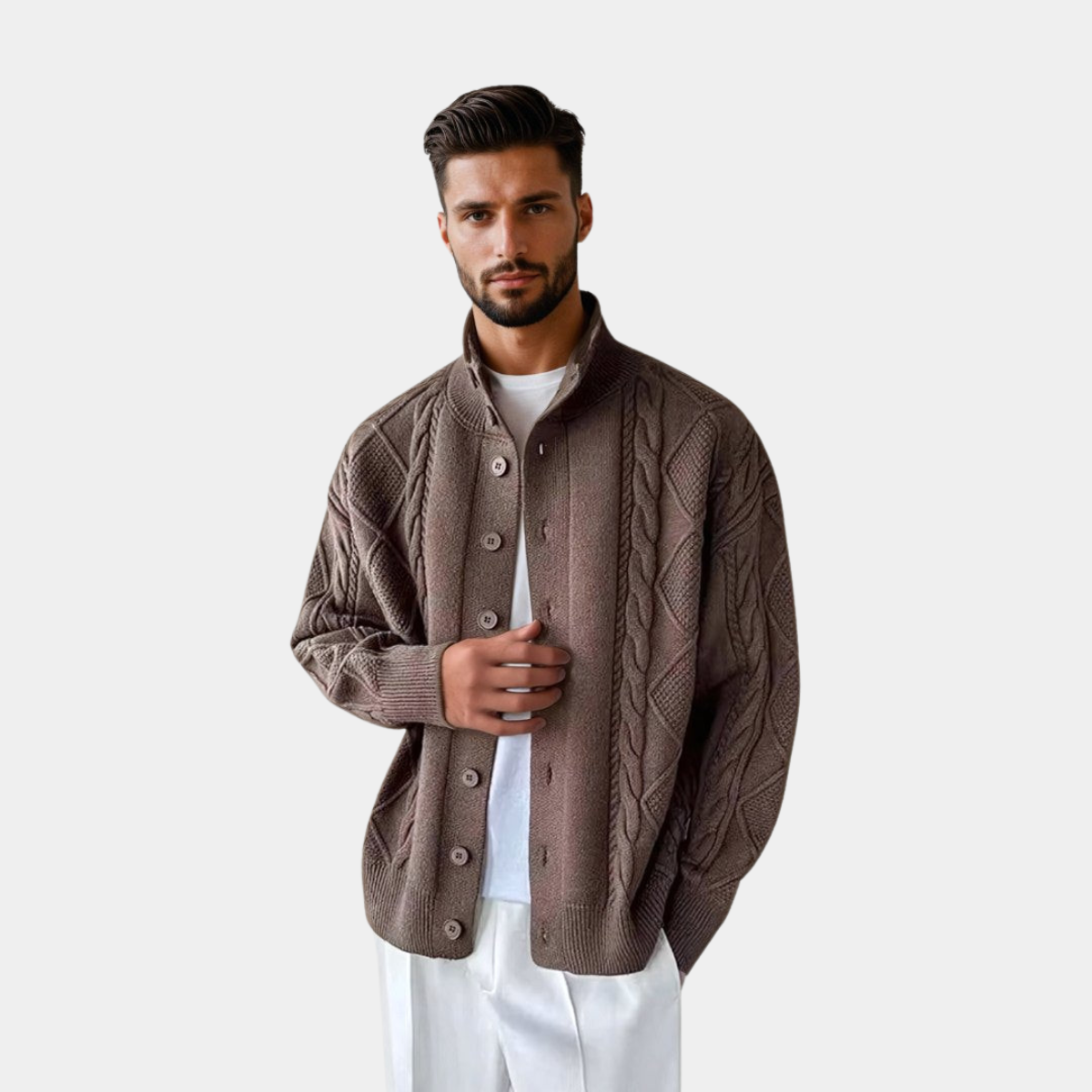 LEONARDO | CARDIGAN UOMO IN MAGLIA