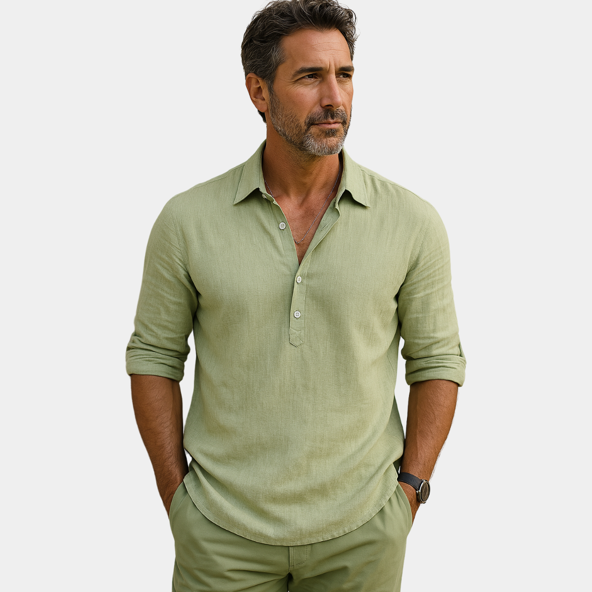 GIOVANNI™ | CAMICIA CLASSICA IN COTONE-LINO