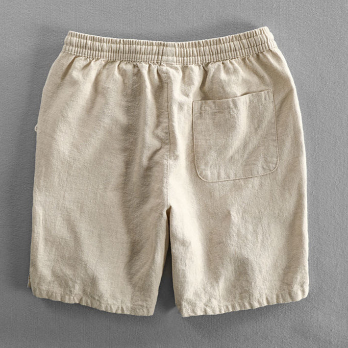TOMMASO | PANTALONCINI IN COTONE BIOLOGICO E LINO