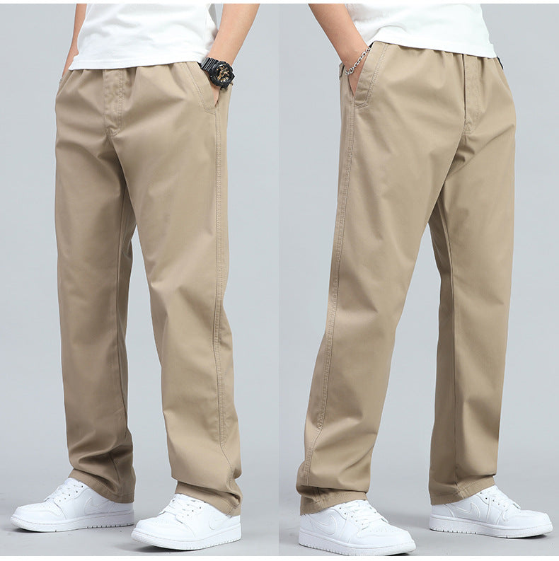 ROSSI ROMA | PANTALONI LARGHI DA UOMO IN COTONE