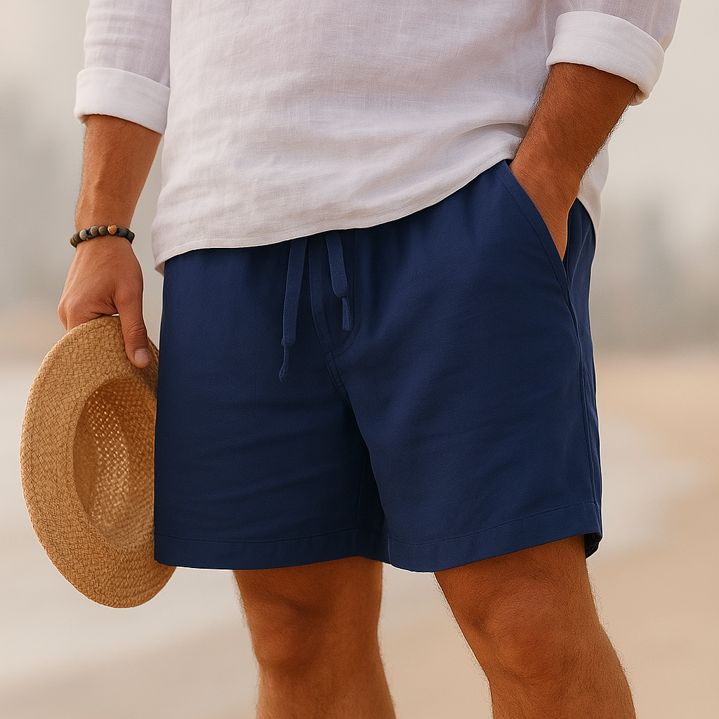 LUCIANO | PANTALONI IN COTONE-LINO