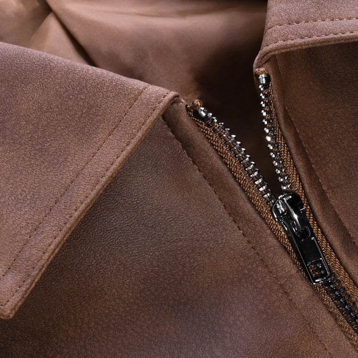 ROSSI ROMA™ | GIACCA IN PELLE CON CERNIERA