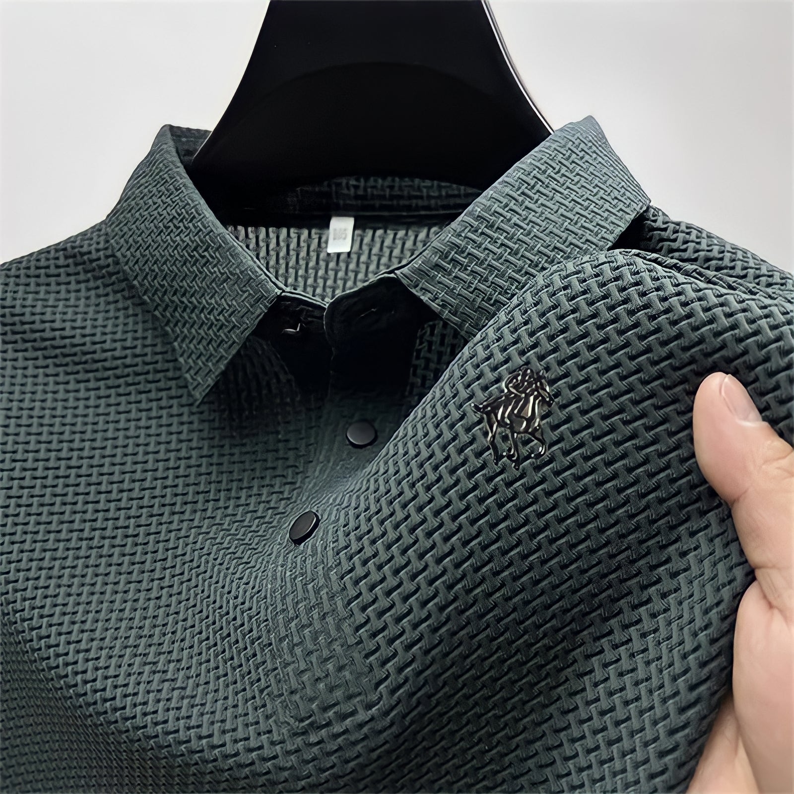POLO CON TEXTURE A TAGLIO SLIM