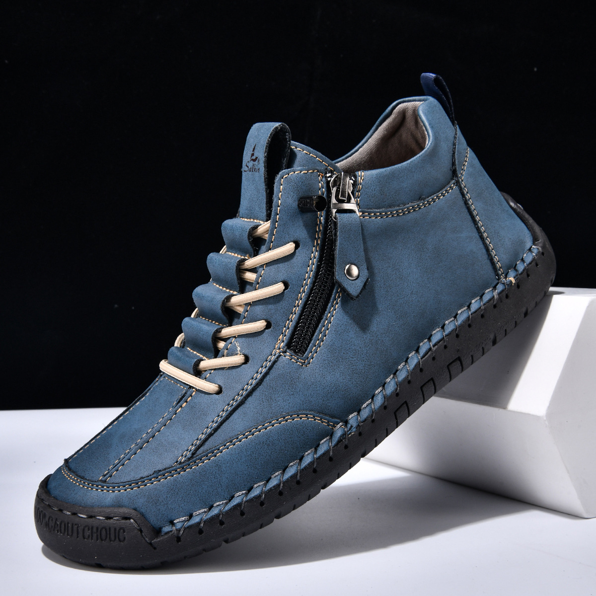 ROSSI ROMA | SCARPE IN NABUK CON ZIP PER UOMO