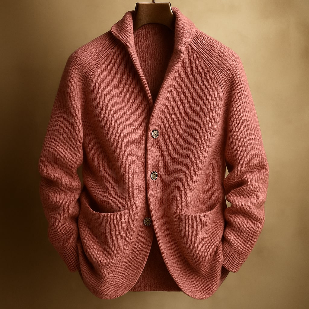 ROSSI ROMA | CARDIGAN IN LANA A COSTE PER UOMO