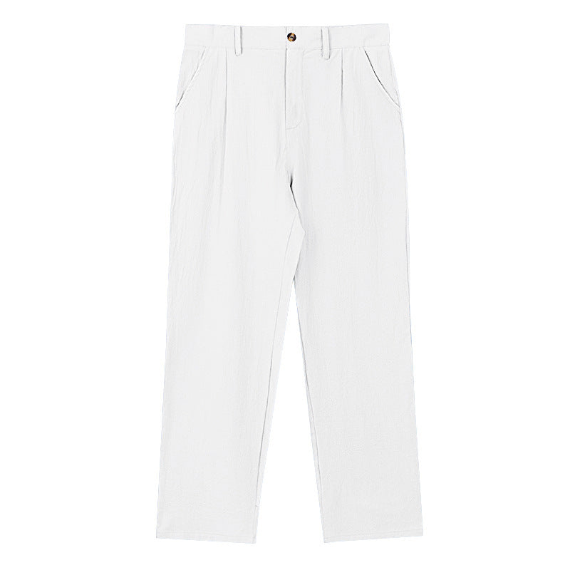 NICCOLÒ | PANTALONI DI LINO A GAMBA LARGA