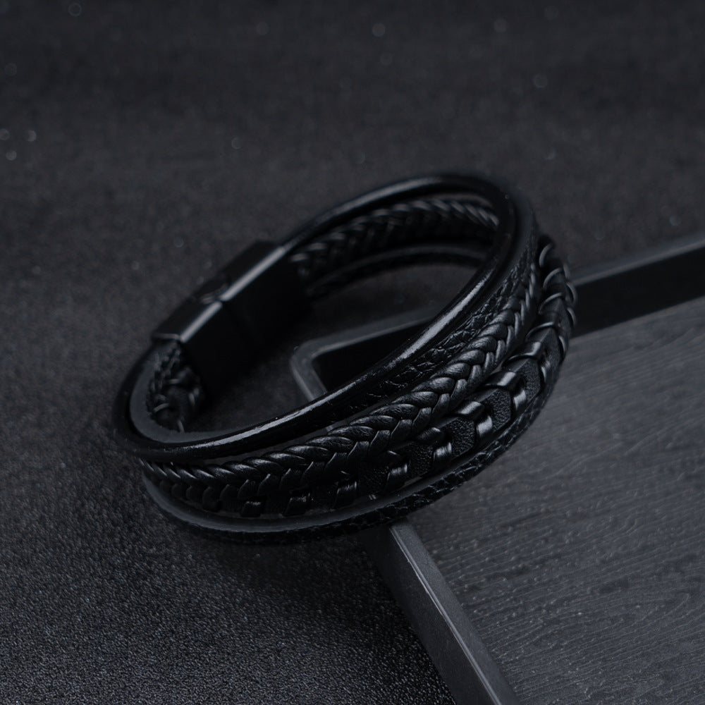 ROSSI ROMA | BRACCIALE DA UOMO DI PELLE DI LUSSO
