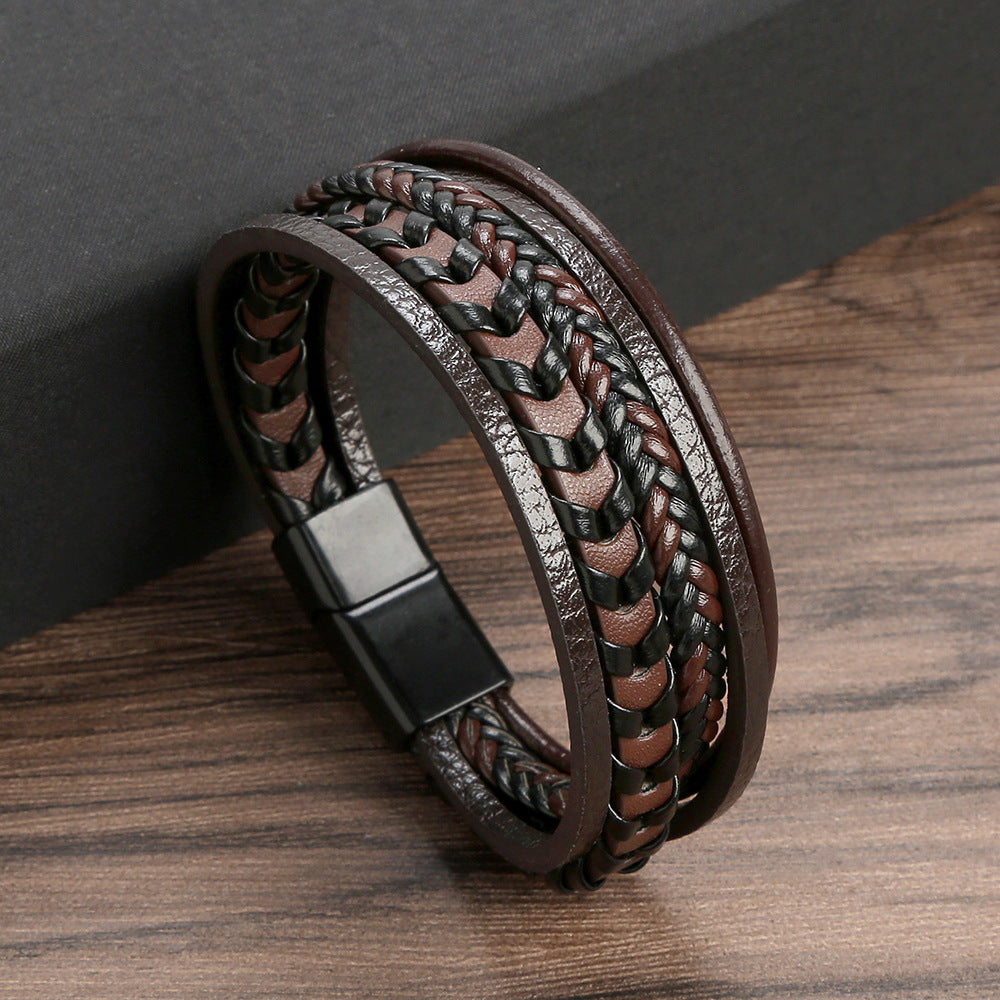 ROSSI ROMA | BRACCIALE DA UOMO DI PELLE DI LUSSO